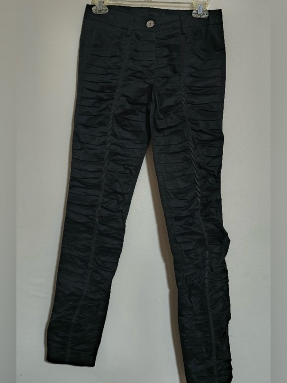 NWOT Slim Ruched Black Skinny Pants